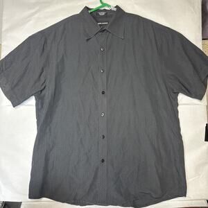 Eight Avenue Men's Button-Up Shirt – Size XL Short sleeve black